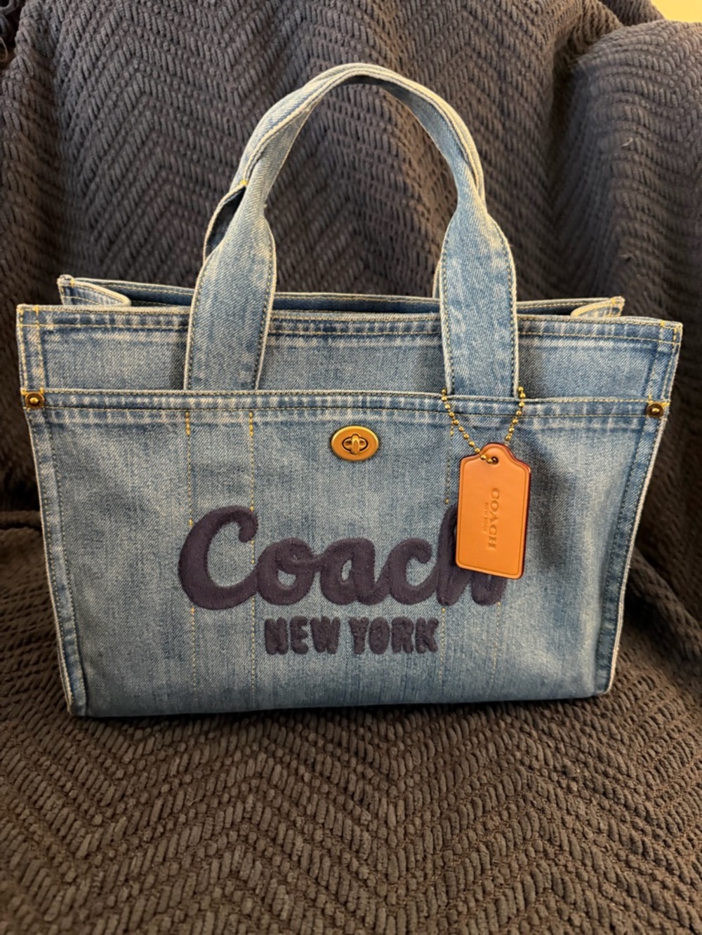 Coach Denim Cargo Tote